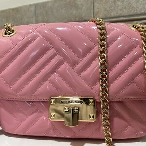 Michael Kors Pretty in Pink Quilted Shoulder Bag